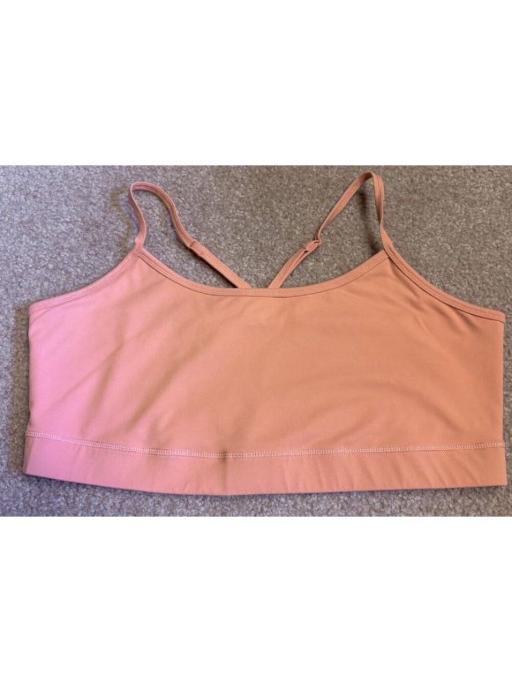 Torrid Racerback Sports Bra Sz 2 adjustable strap pullover pink/peach color 242